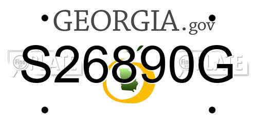 S26890G Georgia License Plate