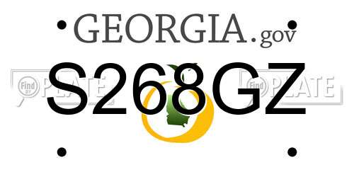 S268GZ Georgia License Plate