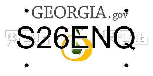 S26ENQ Georgia License Plate