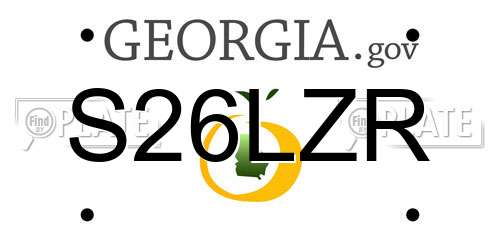 S26LZR Georgia License Plate