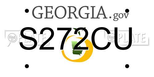 S272CU Georgia License Plate