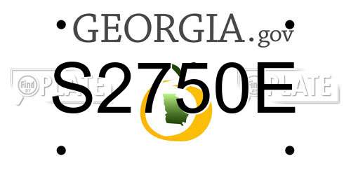 S2750E Georgia License Plate