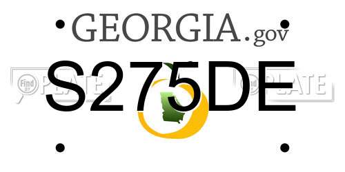 S275DE Georgia License Plate