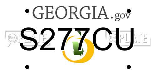 S277CU Georgia License Plate