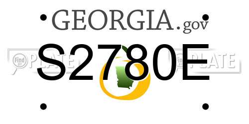S2780E Georgia License Plate