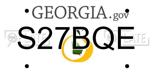 S27BQE Georgia License Plate