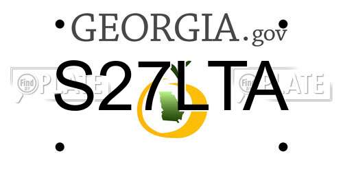 S27LTA Georgia License Plate
