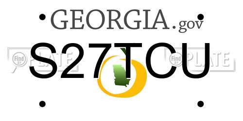 S27TCU Georgia License Plate