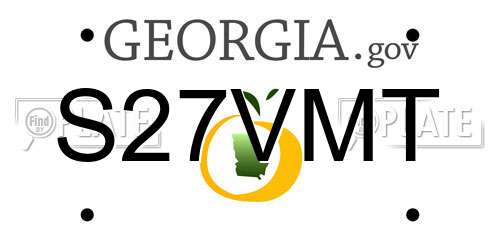 S27VMT Georgia License Plate