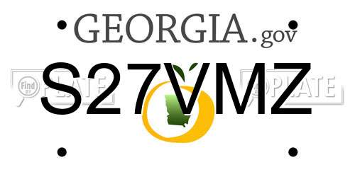S27VMZ Georgia License Plate