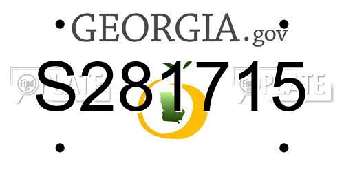 S281715 Georgia License Plate