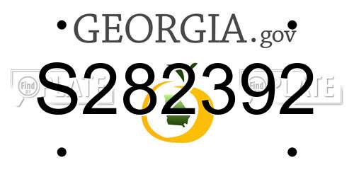S282392 Georgia License Plate