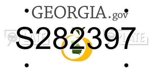 S282397 Georgia License Plate
