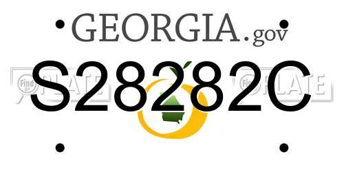 S28282C Georgia License Plate