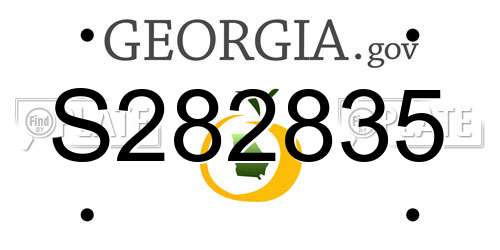 S282835 Georgia License Plate