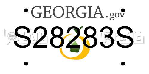 S28283S Georgia License Plate