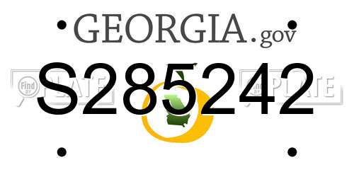 S285242 Georgia License Plate