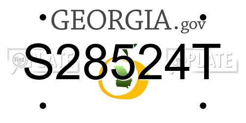 S28524T Georgia License Plate