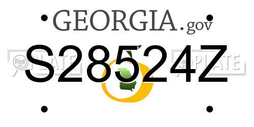 S28524Z Georgia License Plate