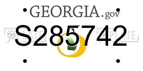 S285742 Georgia License Plate
