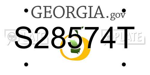 S28574T Georgia License Plate
