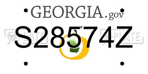 S28574Z Georgia License Plate
