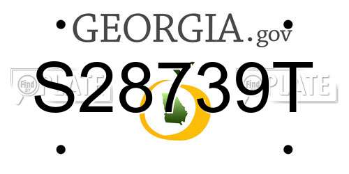 S28739T Georgia License Plate