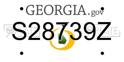 S28739Z Georgia License Plate