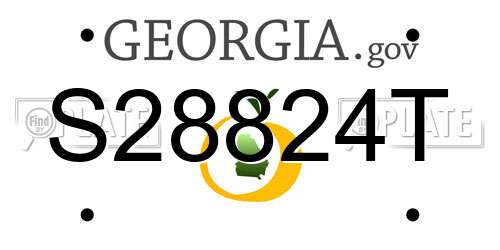S28824T Georgia License Plate
