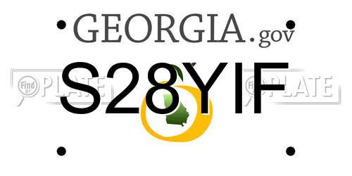 S28YIF Georgia License Plate
