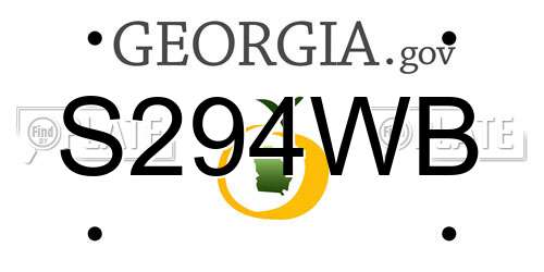 S294WB Georgia License Plate