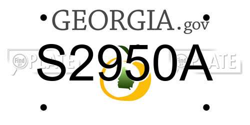 S2950A Georgia License Plate