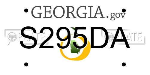 S295DA Georgia License Plate