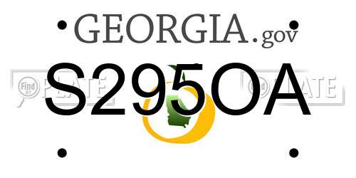 S295OA Georgia License Plate