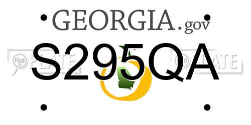 S295QA Georgia License Plate