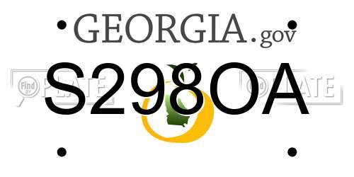 S298OA Georgia License Plate