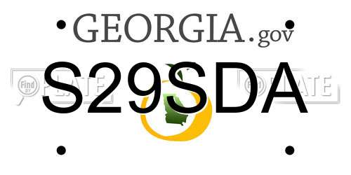 S29SDA Georgia License Plate