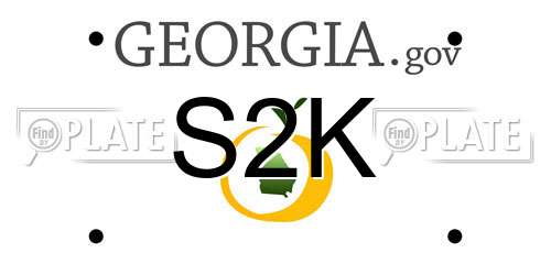 S2K Georgia License Plate