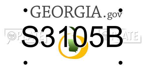 S3105B Georgia License Plate