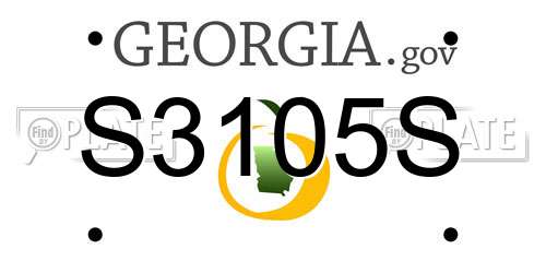 S3105S Georgia License Plate