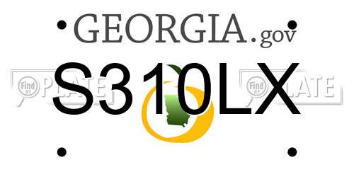 S310LX Georgia License Plate