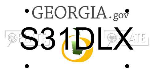S31DLX Georgia License Plate