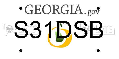 S31DSB Georgia License Plate
