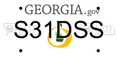 S31DSS Georgia License Plate