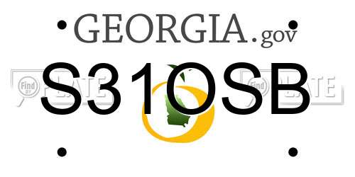 S31OSB Georgia License Plate