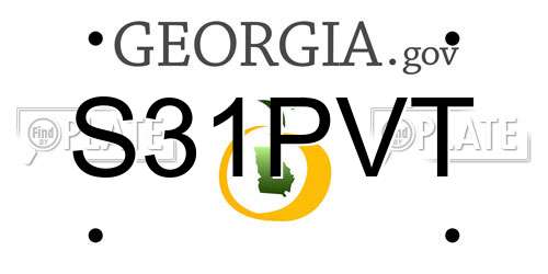 S31PVT Georgia License Plate