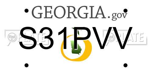 S31PVV Georgia License Plate