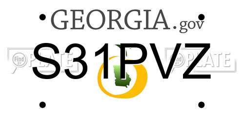 S31PVZ Georgia License Plate