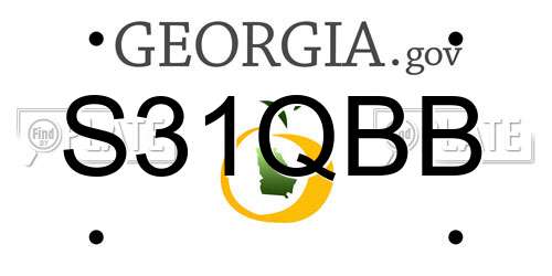 S31QBB Georgia License Plate