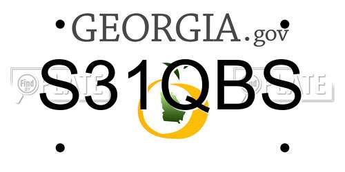 S31QBS Georgia License Plate
